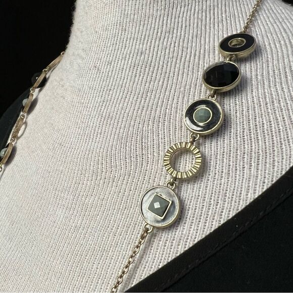 Dapple lia sophia Retired necklace NEW WITH TAG🏷 matte gold/black - Picture 3 of 8